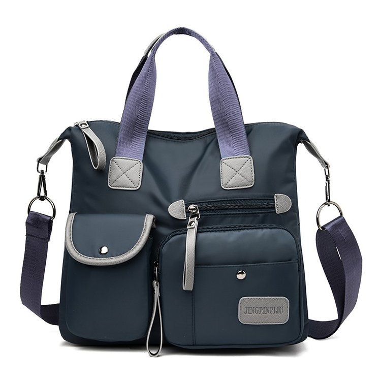 Fashion Blue Nylon One Shoulder Portable Mummy Bag,Handbags