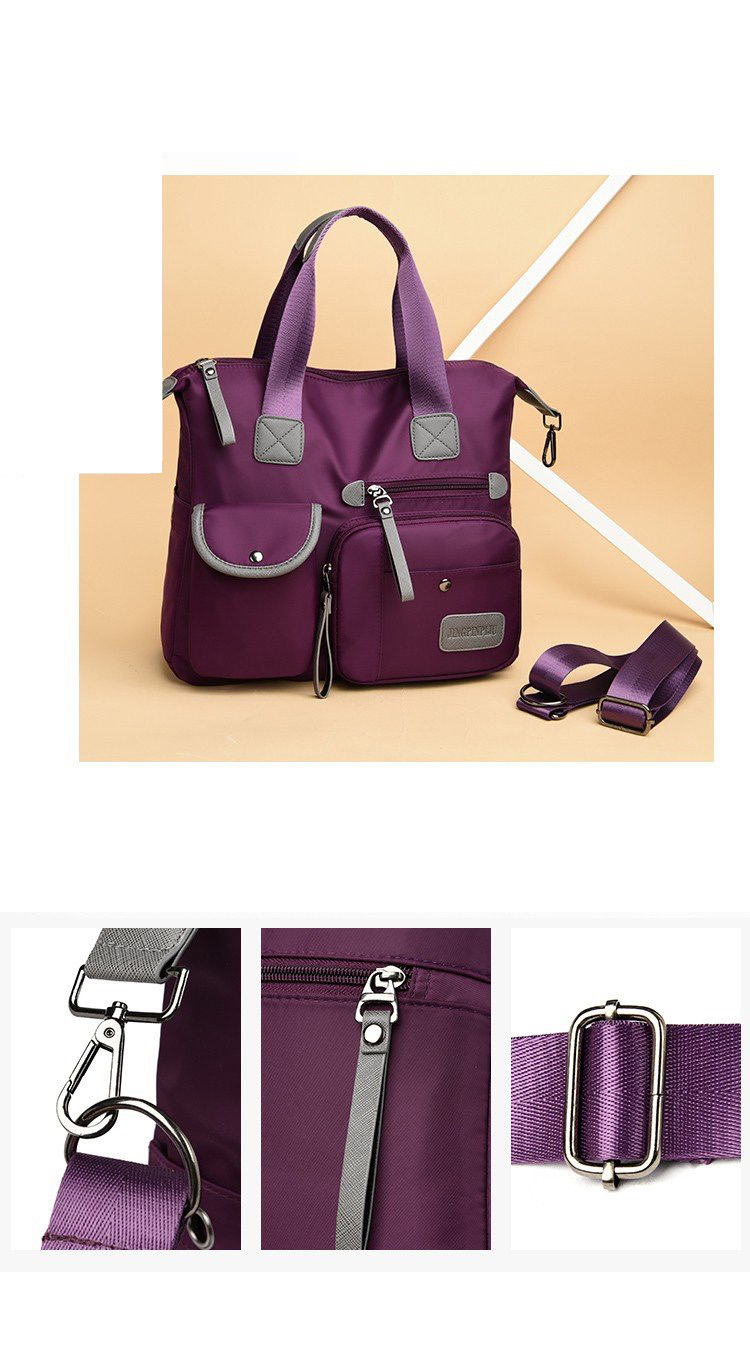 Fashion Purple Nylon One Shoulder Portable Mummy Bag,Handbags