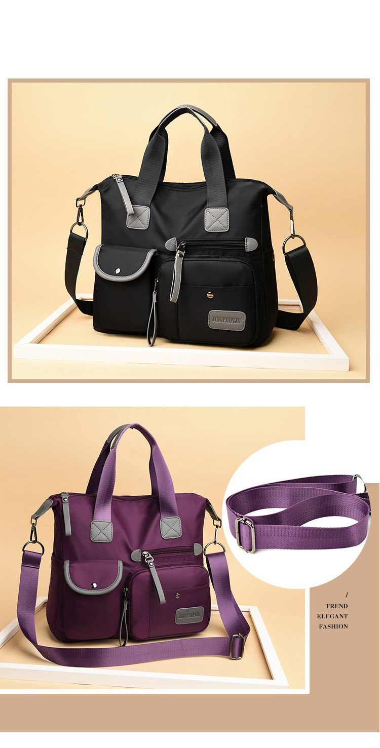 Fashion Black Nylon One Shoulder Portable Mummy Bag,Handbags