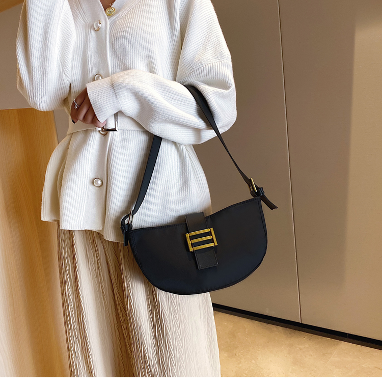 Fashion Black Locked Crossbody Shoulder Bag,Messenger bags