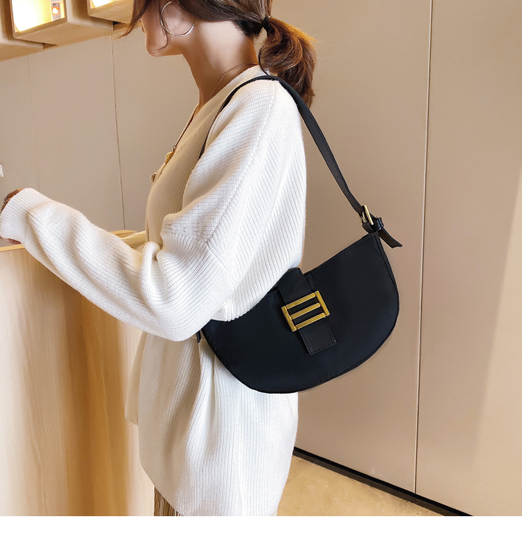 Fashion Black Locked Crossbody Shoulder Bag,Messenger bags