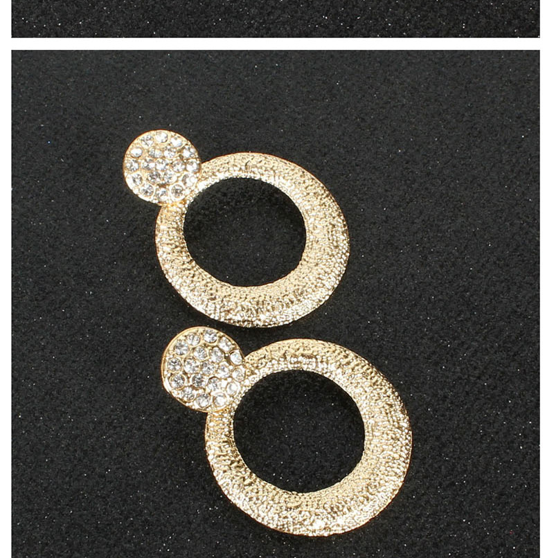 Fashion Gold Z Alloy Geometric Diamond Earrings,Drop Earrings