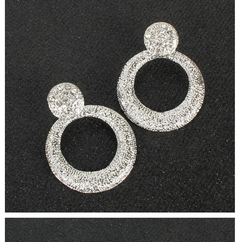 Fashion Gold Z Alloy Geometric Diamond Earrings,Drop Earrings