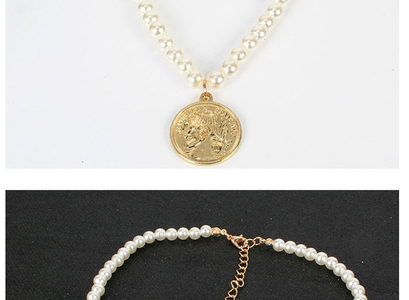 Fashion White Imitation Pearl Beaded Necklace,Pendants