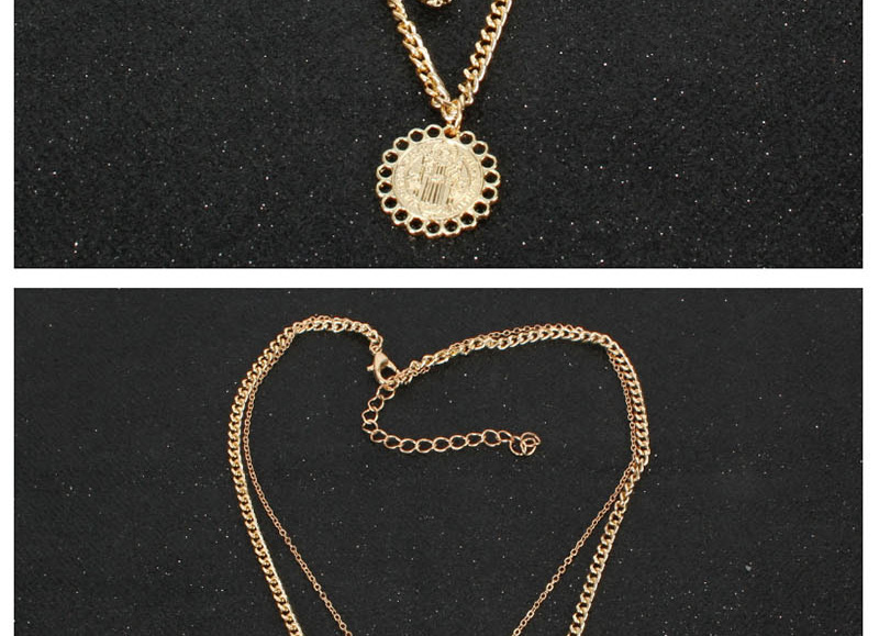 Fashion Gold Multilayer Alloy Flower Necklace,Multi Strand Necklaces