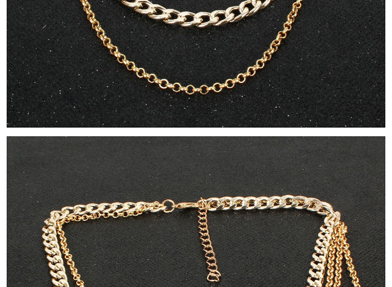 Fashion Gold Multi-layer Necklace,Multi Strand Necklaces