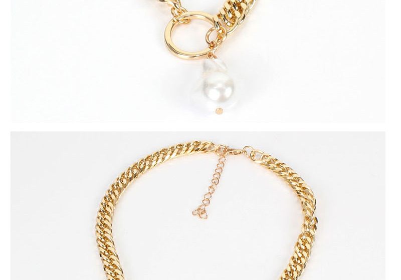 Fashion Gold Metal Chain Circle Necklace,Pendants