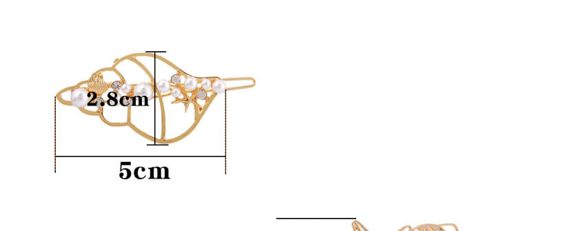 Fashion Conch Hairpin Gold Alloy Starfish Shell Conch Hairpin,Hairpins