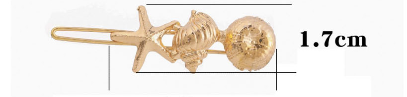 Fashion Gold Alloy Conch Clip,Hairpins