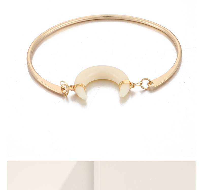 Fashion Gold Diamond Broken Horns Cross Moon Bracelet 4 Piece Set,Fashion Bracelets