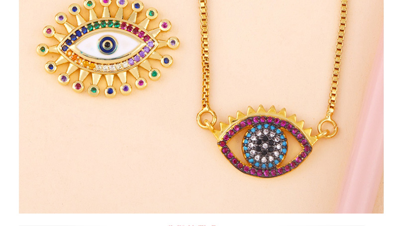 Fashion B Diamond Drop Eye Necklace,Necklaces
