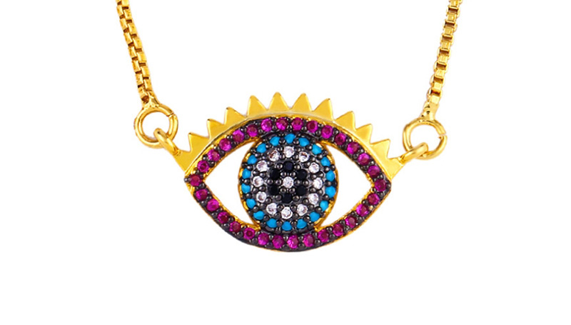 Fashion B Diamond Drop Eye Necklace,Necklaces