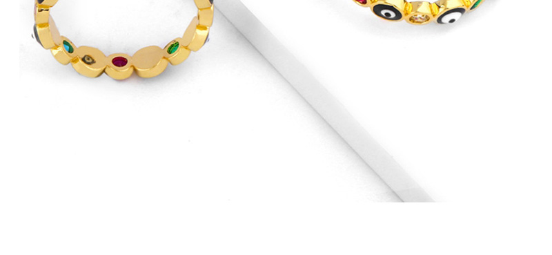 Fashion Gold Colored Zircon Drop Eye Ring,Rings