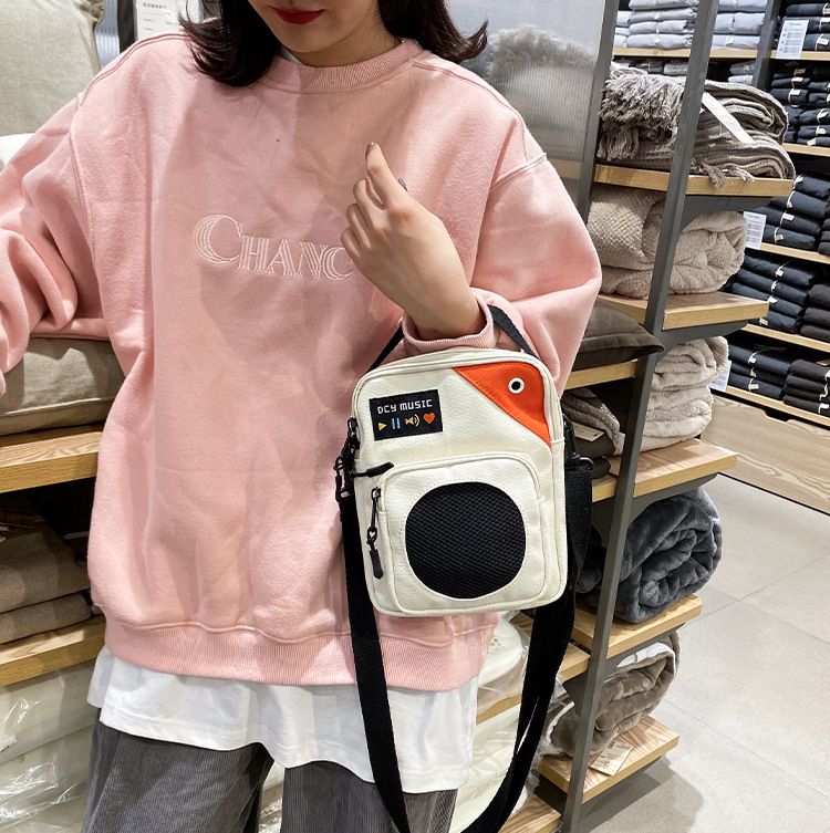 Fashion White Radio Canvas Messenger Bag,Shoulder bags
