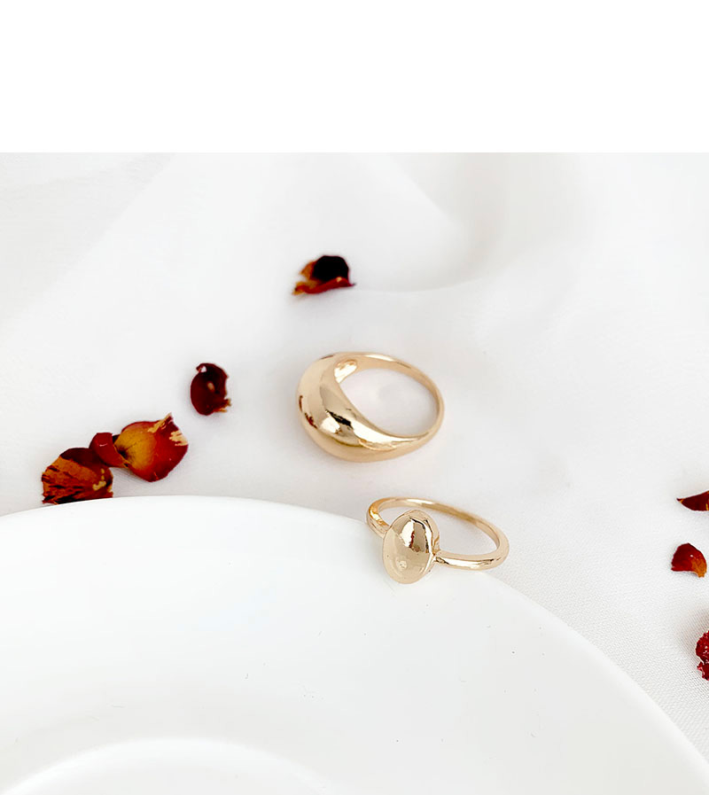 Fashion Gold Alloy Geometric Oval Ring,Fashion Rings