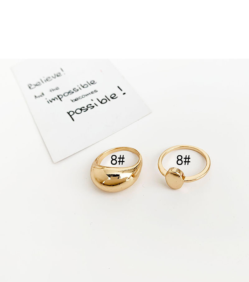 Fashion Gold Alloy Oval Ring,Fashion Rings