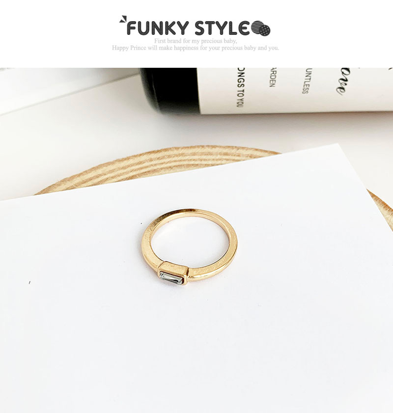 Fashion Gold Alloy Three Diamond Ring,Fashion Rings