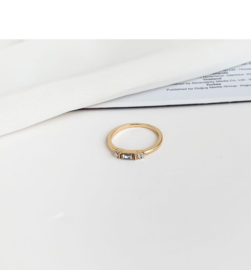 Fashion Gold Alloy Single Diamond Ring,Fashion Rings