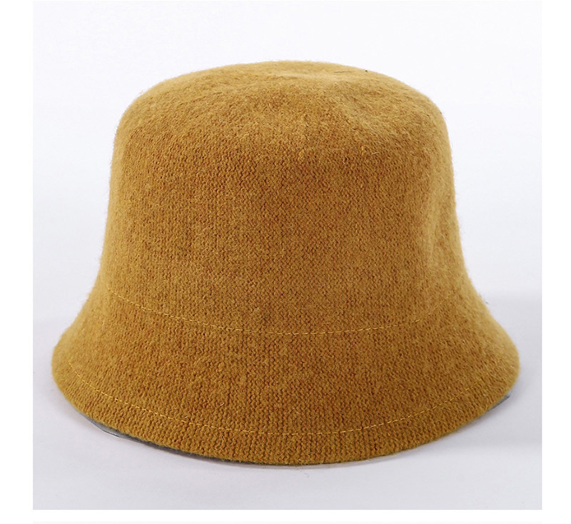 Fashion Ginger Yellow Wool Knit Fisherman Hat,Sun Hats