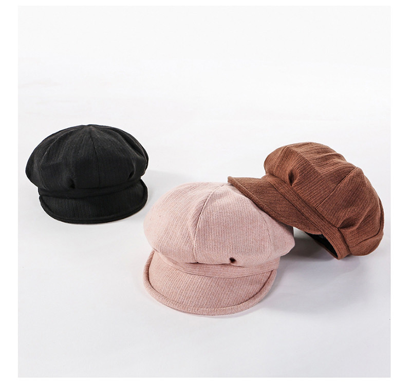 Fashion Coffee Color Solid Color Beret,Beanies&Others