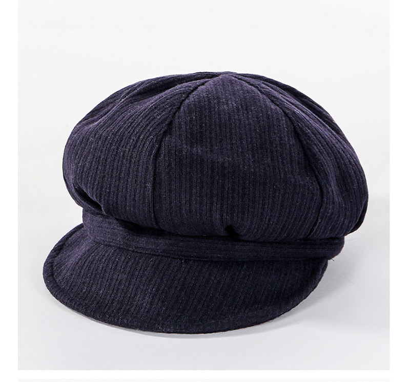 Fashion Navy Solid Color Beret,Beanies&Others