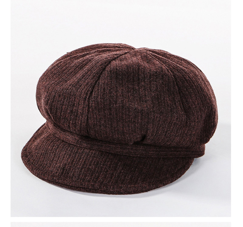 Fashion Coffee Color Solid Color Beret,Beanies&Others