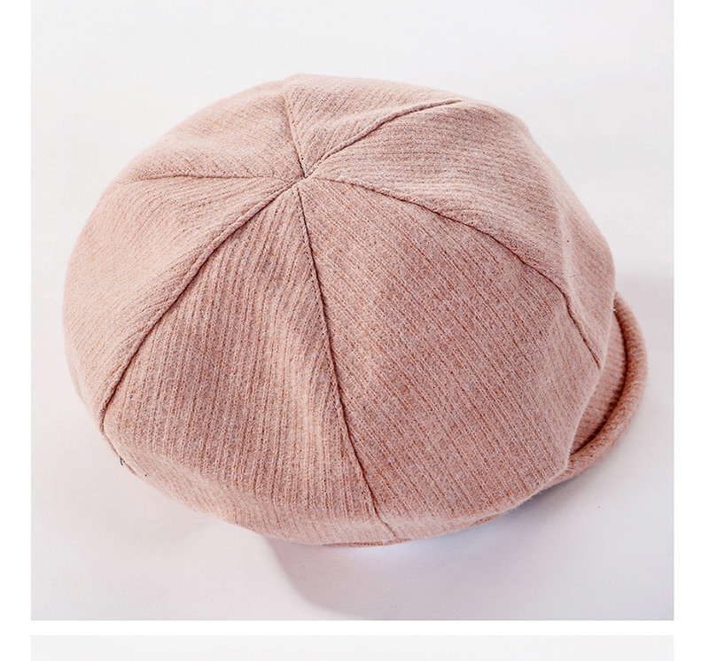 Fashion Pink Solid Color Beret,Beanies&Others