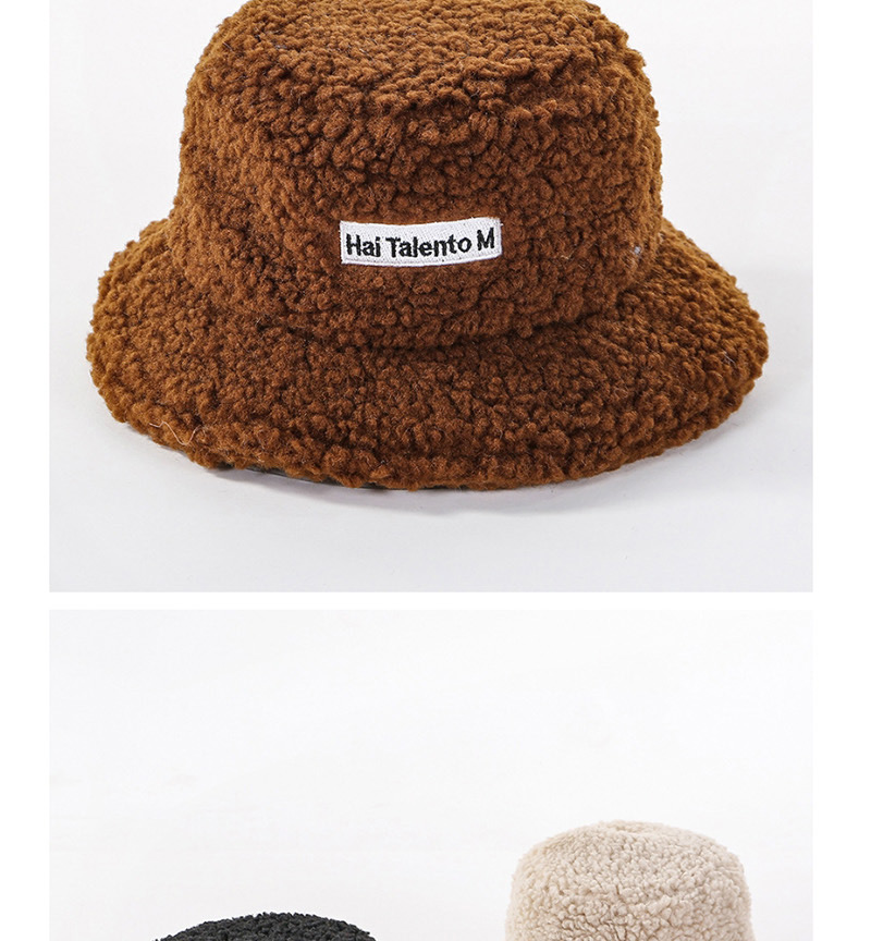 Fashion Coffee Color Wool Velvet Letter Cap,Sun Hats