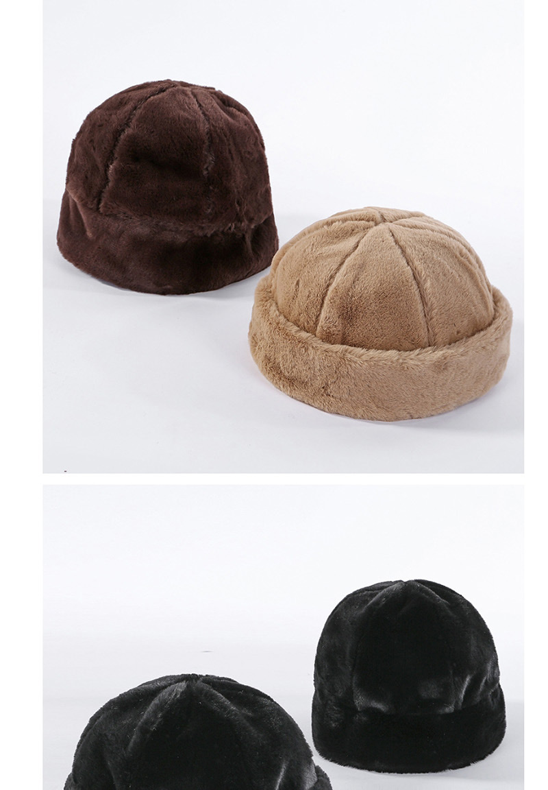 Fashion Coffee Color Cashmere Fisherman Hat,Beanies&Others