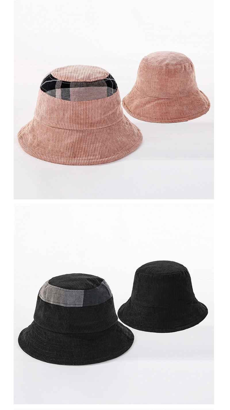 Fashion Pink Double-sided Wear Fishing Color Matching Basin Cap,Sun Hats