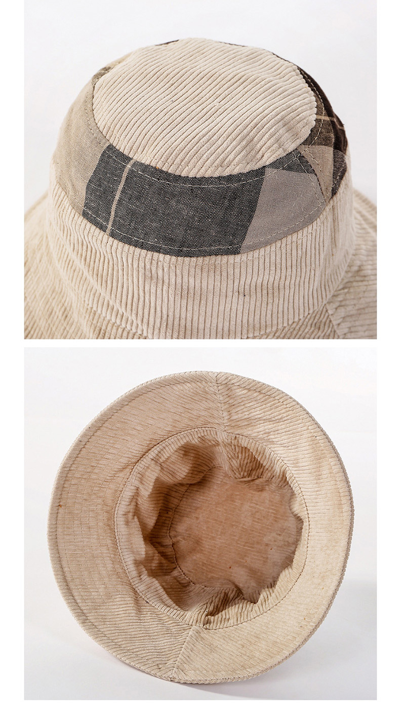 Fashion Khaki Double-sided Wear Fishing Color Matching Basin Cap,Sun Hats