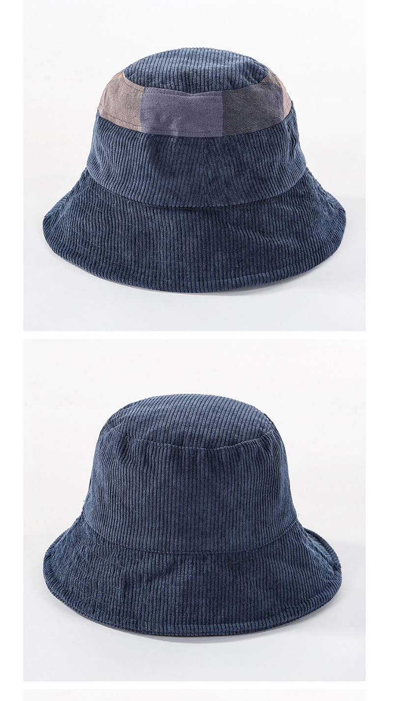 Fashion Navy Double-sided Wear Fishing Color Matching Basin Cap,Sun Hats