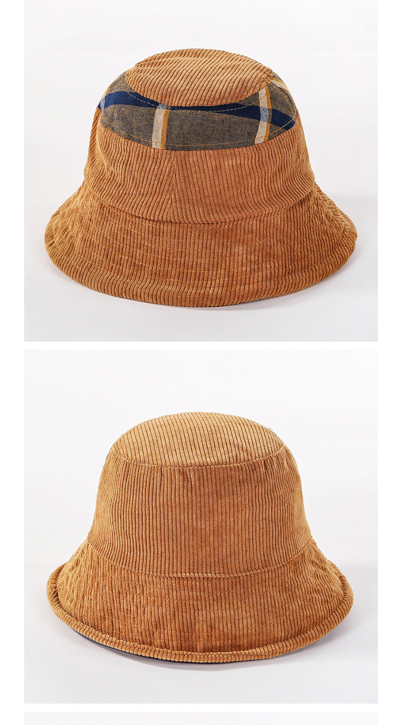 Fashion Yellow Double-sided Wear Fishing Color Matching Basin Cap,Sun Hats