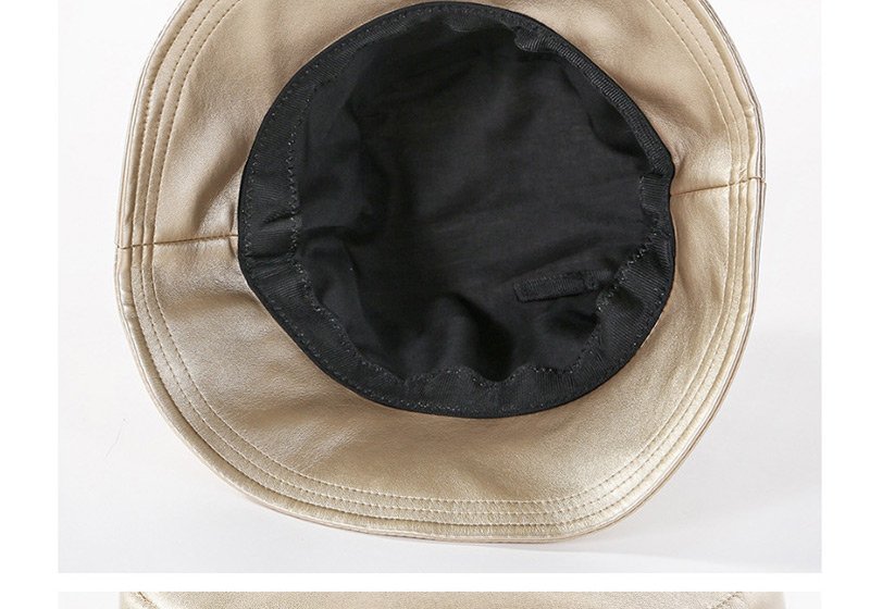 Fashion Gold Leather U Embroidery Letter Wide Visor,Sun Hats
