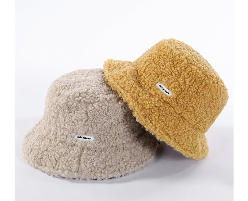 Fashion Camel Lamb Hair Thickening Fisherman Hat,Sun Hats