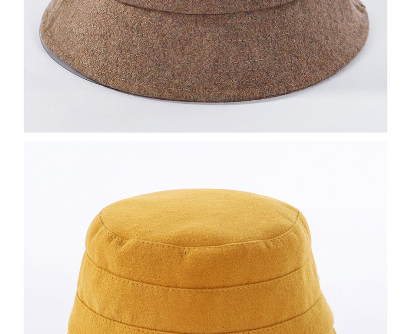 Fashion Yellow Solid Color Wide Visor,Sun Hats
