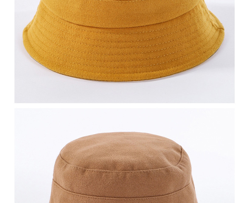 Fashion Yellow Solid Color Wide Visor,Sun Hats