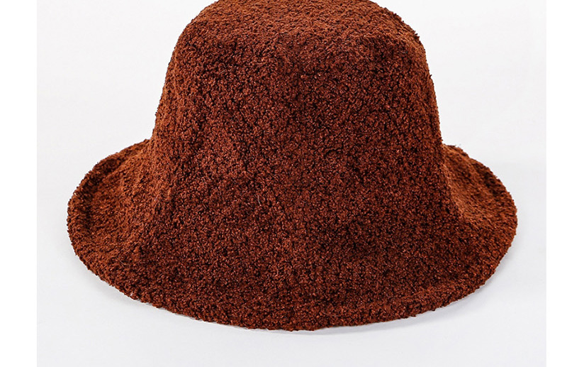 Fashion Black Looped Yarn Solid Color Basin Cap,Sun Hats