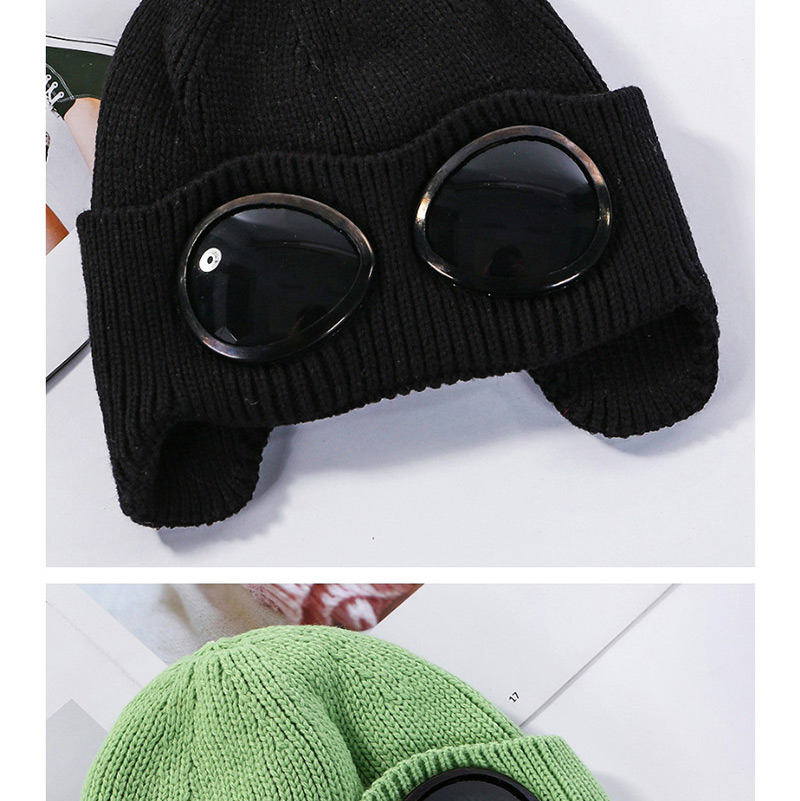 Fashion Avocado Green Thick Knit Wool Glasses Cap,Knitting Wool Hats
