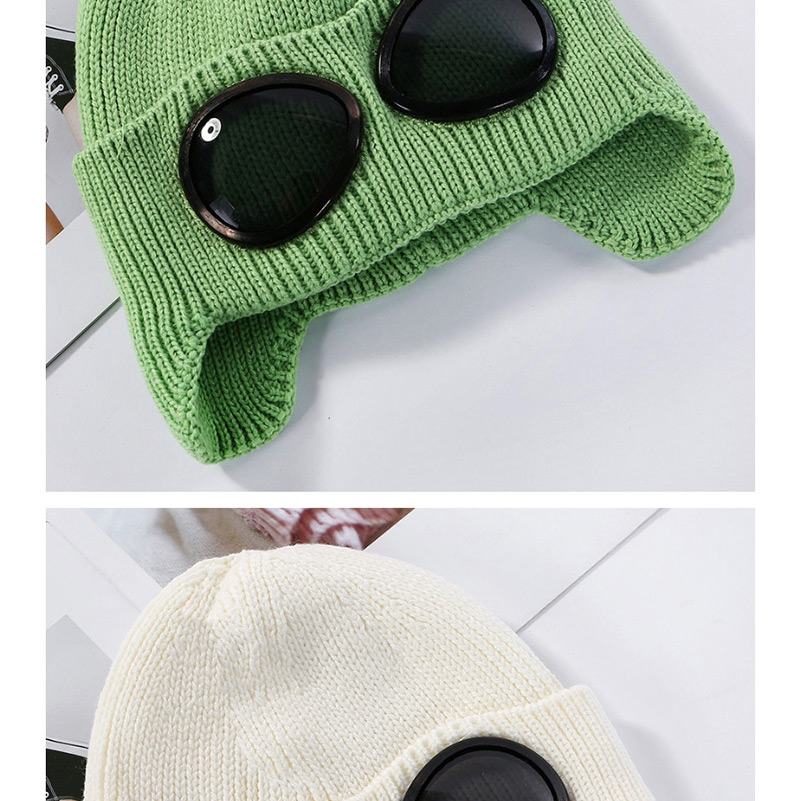 Fashion Avocado Green Thick Knit Wool Glasses Cap,Knitting Wool Hats