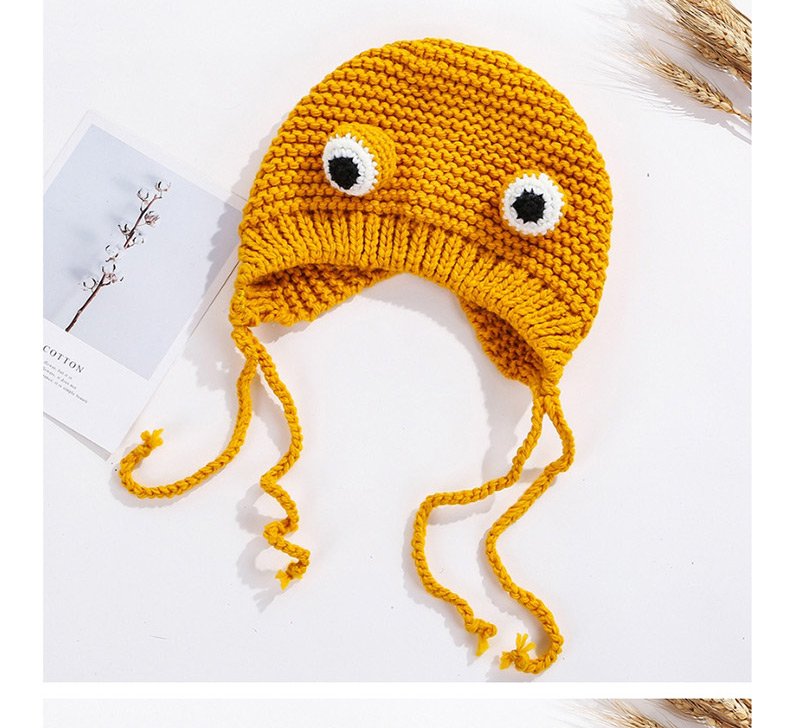 Fashion Yellow Cartoon Knit Frog Big Eyes Children