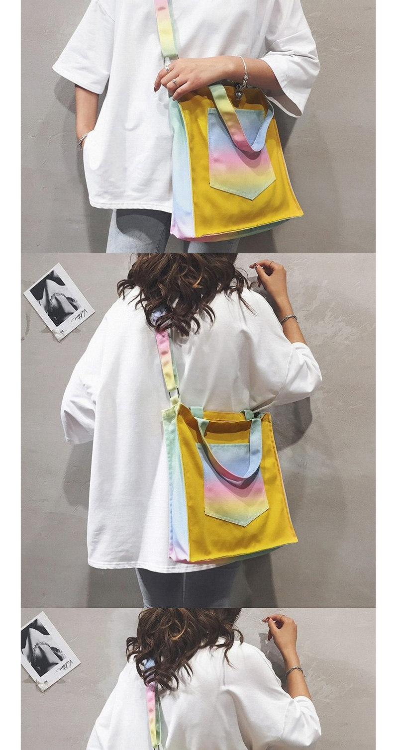 Fashion Black Gradient Canvas Crossbody Shoulder Bag,Shoulder bags