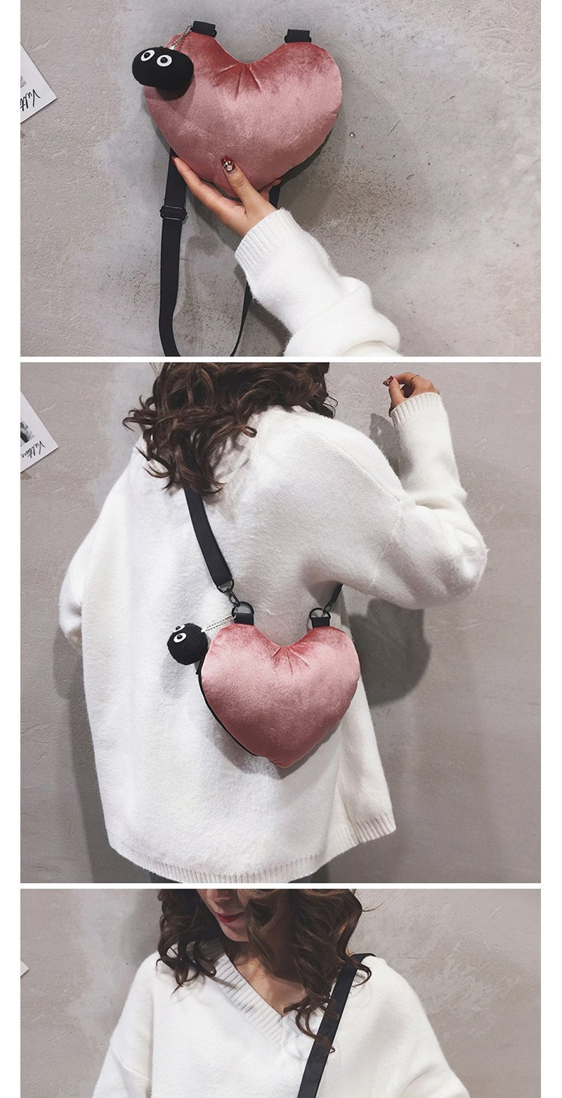 Fashion Pink Plush Love Crossbody Bag,Shoulder bags