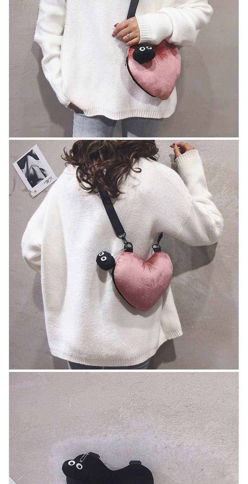 Fashion Pink Plush Love Crossbody Bag,Shoulder bags