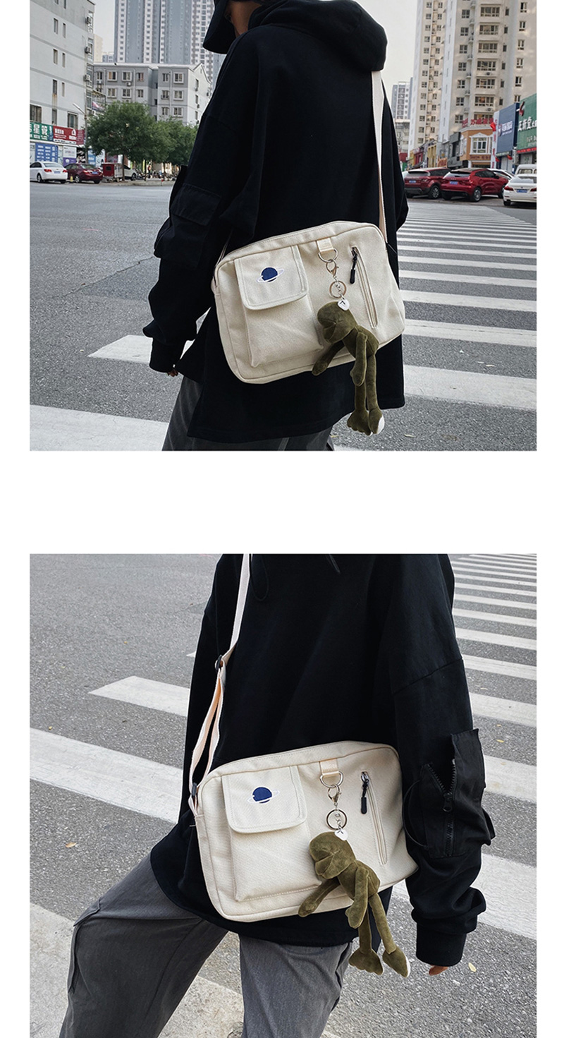 Fashion Black Embroidered Planet Canvas Shoulder Bag,Shoulder bags