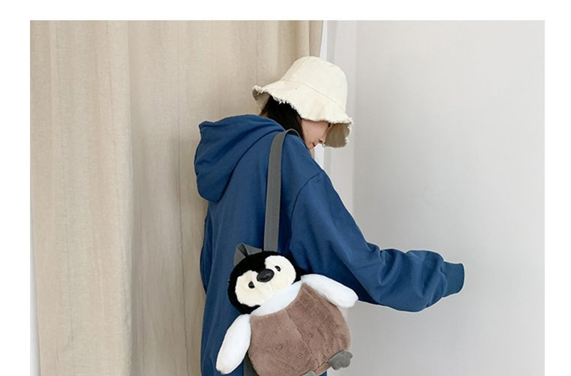 Fashion White Cartoon Plush Penguin Backpack,Backpack