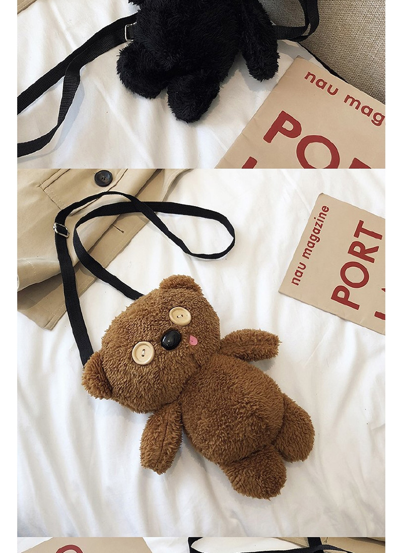 Fashion Brown Bear Plush Doll Single Shoulder Bag,Shoulder bags