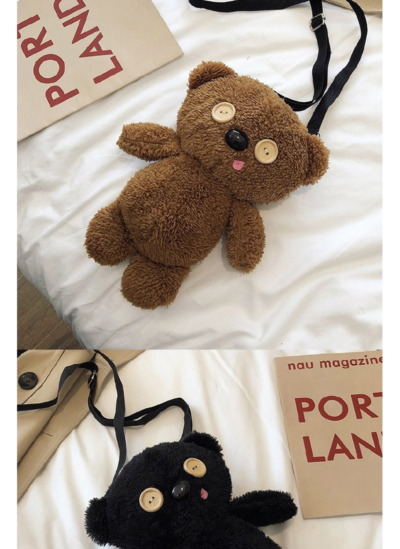Fashion Brown Bear Plush Doll Single Shoulder Bag,Shoulder bags