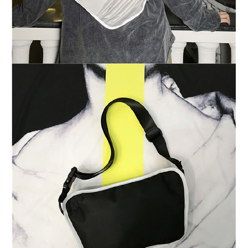 Fashion Black Reflective Strip Shoulder Messenger Bag,Shoulder bags