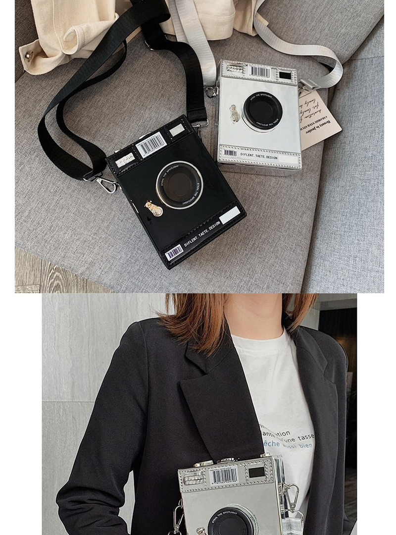 Fashion Silver Camera Box Shoulder Messenger Bag,Shoulder bags